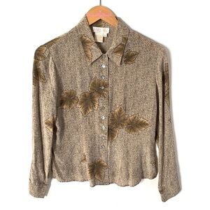 VTG Victoria Soie 100% Silk Floral printed, Size S